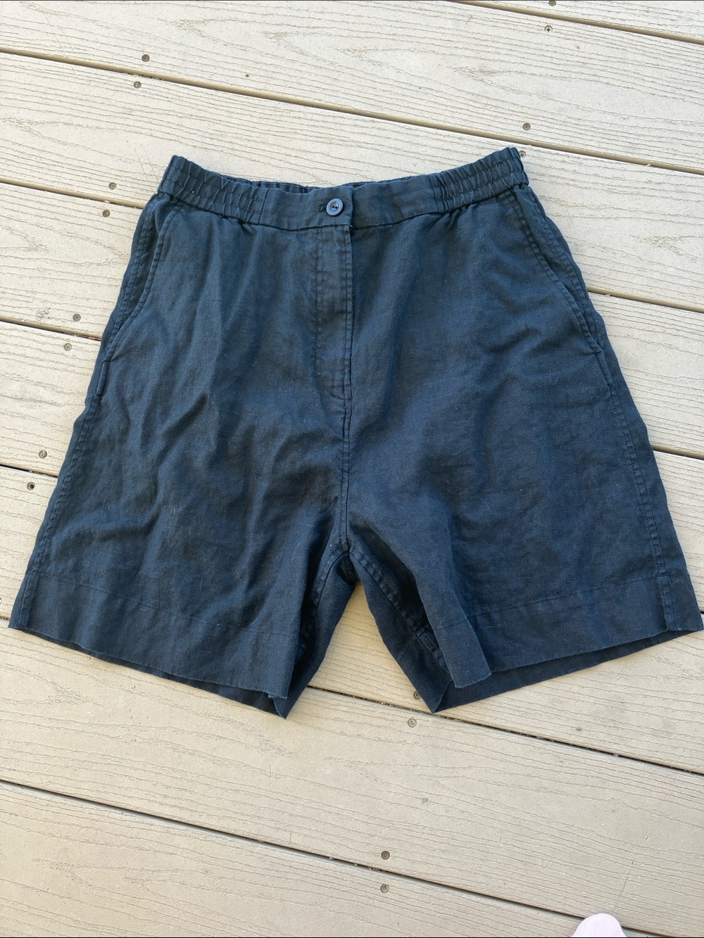 COS Linen Flat Front Shorts